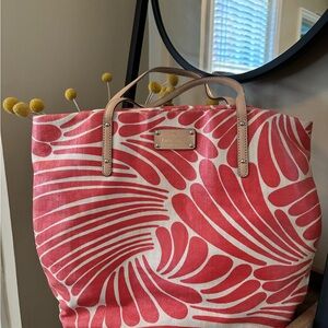 Kate Spade Bon Shopper ♠️ Florence Broadhurst for Kate Spade Coral Cockatoo